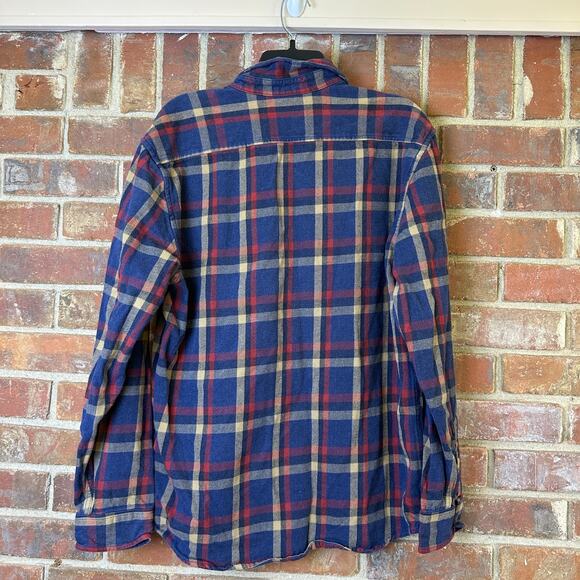 Grayers Heritage Men 100% Cotton Flannels Yellow/Red/Blue Striped Shirt- Size XL - Picture 2 of 9